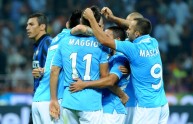 Napoli’s midfielder Christian Maggio (R)
