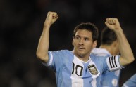 Argentina’s footballer Lionel Messi cele
