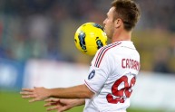 AC Milan’s forward Antonio Cassano contr