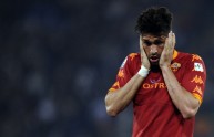 AS Roma’s forward Marco Borriello reacts
