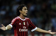 AC Milan’s Filippo Inzaghi reacts during