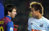 Strikers, Lionel Messi (L) of Barcelona