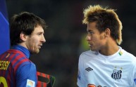 Strikers, Lionel Messi (L) of Barcelona