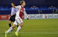 Christian Eriksen of Ajax celebrates goal