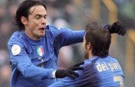 Filippo Inzaghi e Alessandro Del Piero in Nazionale