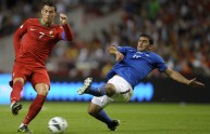 Cristiano Ronaldo nell’ultima gara di qualificazioni del Portogallo contro l’Azerbaigian