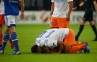I giocatori del Montpellier in preghiera