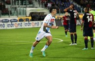Hamsik esulta per il gol a Cagliari